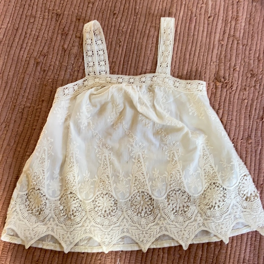 Embroidered cream blouse for girls